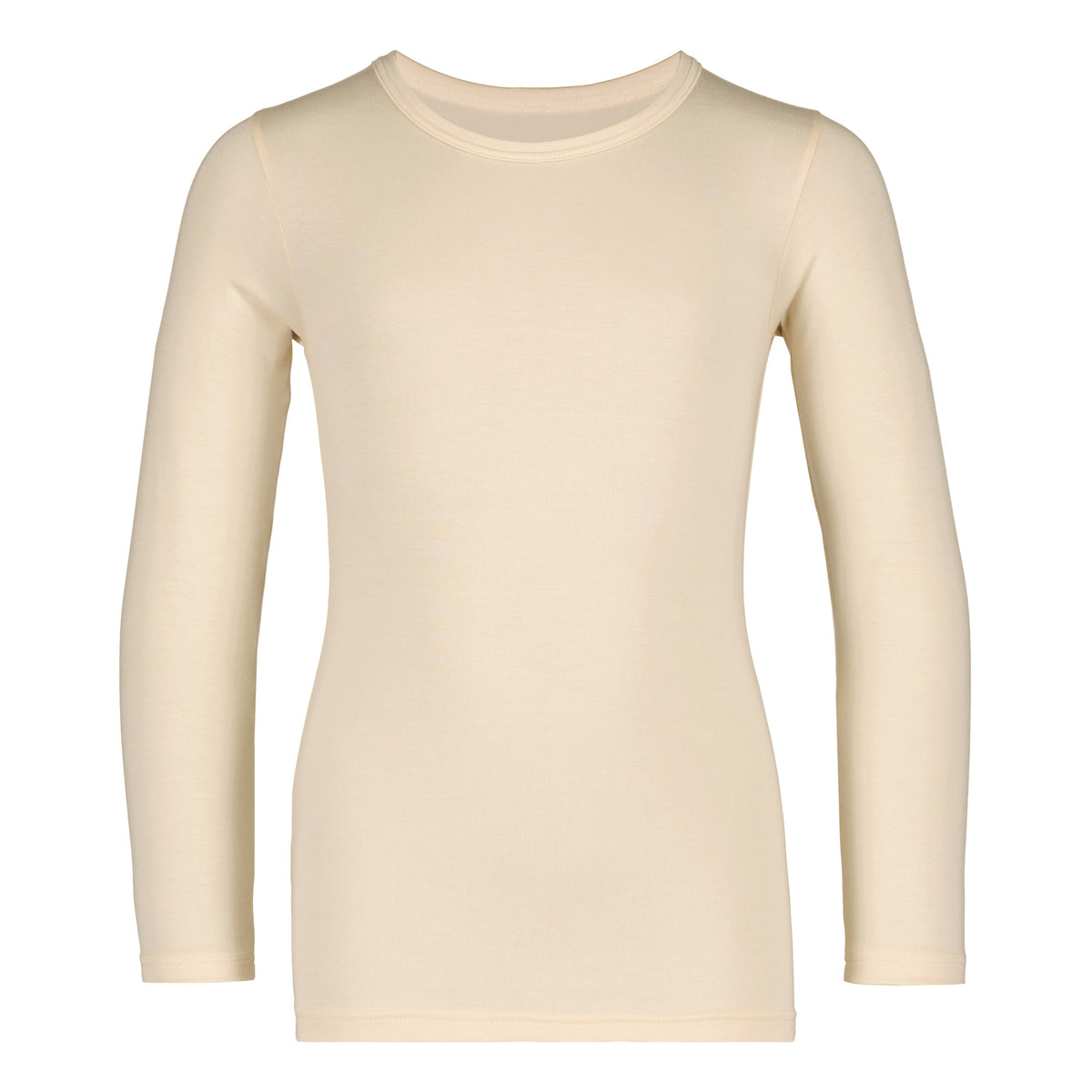 Lasten beige pitkähihainen paita bambuviskoosia